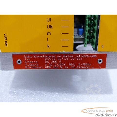 Component Baumüller BUS20-60/135-30-001 SN:91314741 generalüberholt mit 12 Monaten Gewährleistung