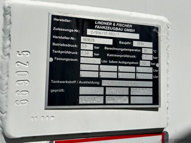 Tanker truck MERCEDES-BENZ Axor 1829 / Lindner Fischer 13.500 Liter /