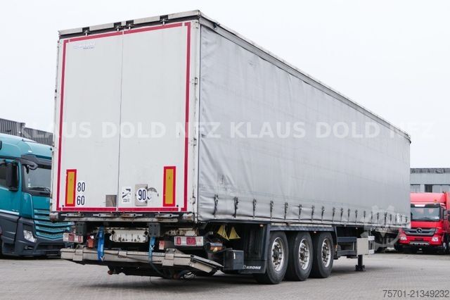 Open semitrailer with tarp KRONE SD Pritsche Plane Liftachse Edscha
