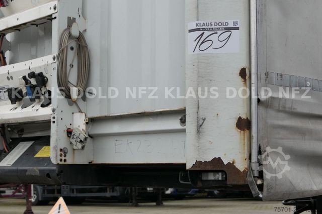 Open semitrailer with tarp KRONE SD Pritsche Plane Liftachse Edscha