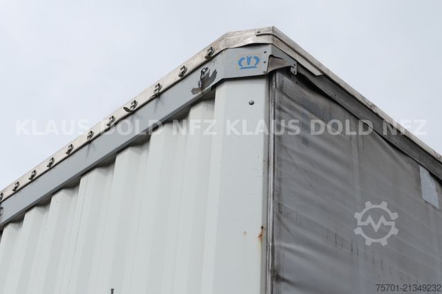 Open semitrailer with tarp KRONE SD Pritsche Plane Liftachse Edscha