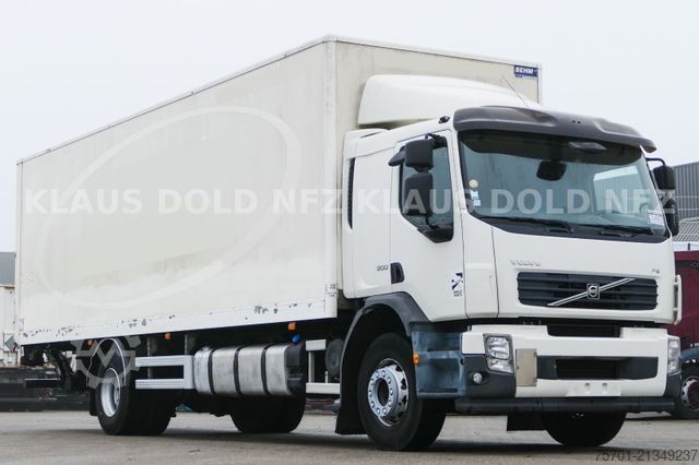 Flatbed truck with tarp VOLVO FE 300 Koffer XL-Tank LBW Euro 5