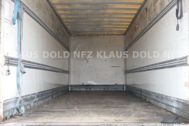 Flatbed truck with tarp VOLVO FE 300 Koffer XL-Tank LBW Euro 5