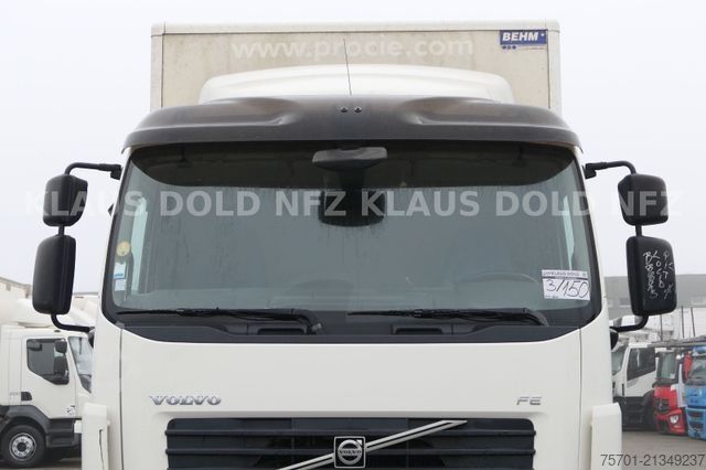 Flatbed truck with tarp VOLVO FE 300 Koffer XL-Tank LBW Euro 5