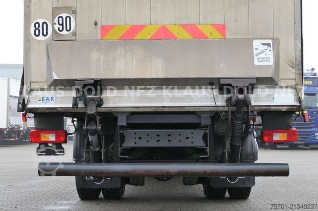 Flatbed truck with tarp VOLVO FE 300 Koffer XL-Tank LBW Euro 5