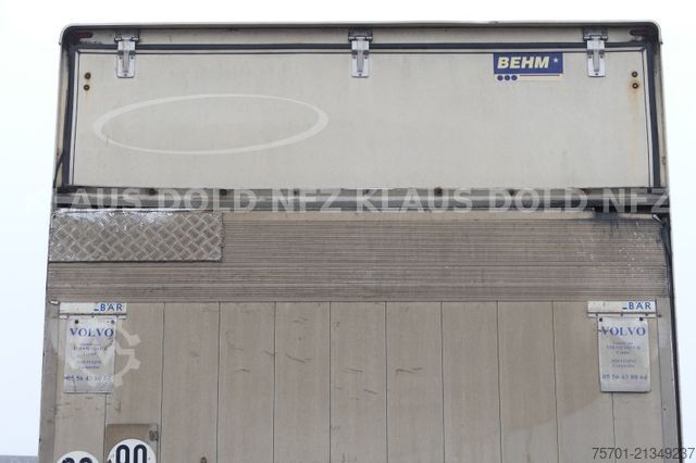 Flatbed truck with tarp VOLVO FE 300 Koffer XL-Tank LBW Euro 5