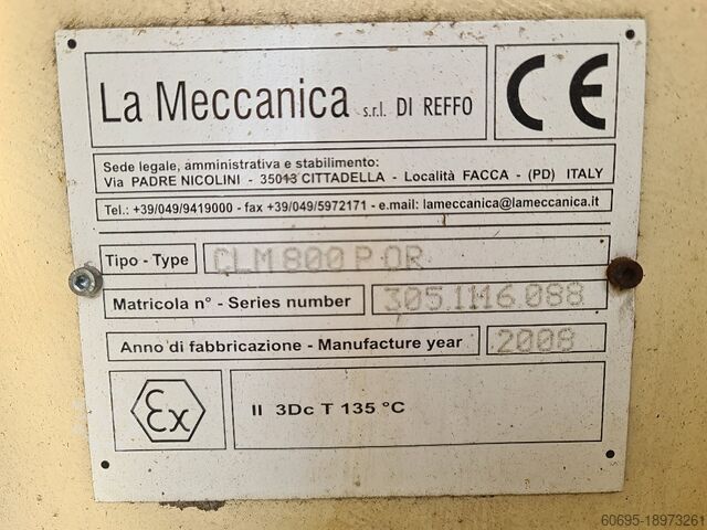 Pellet press La Meccanica CLM 800