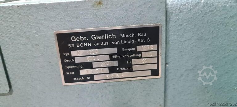 Gierlich P 6000 Heißfolienprägemaschine Gierlich P 6000
