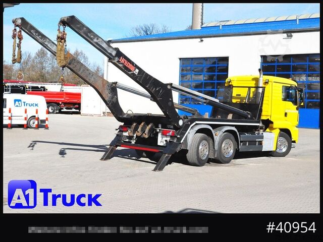 Skip truck MAN TGS 26.460 Hiab Lift/Lenk  Funk, Navi,