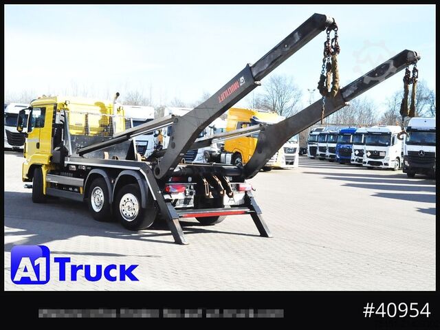 Skip truck MAN TGS 26.460 Hiab Lift/Lenk  Funk, Navi,