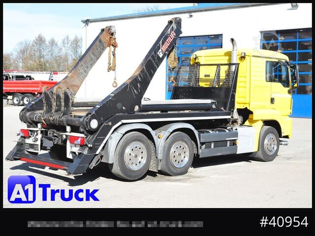 Skip truck MAN TGS 26.460 Hiab Lift/Lenk  Funk, Navi,