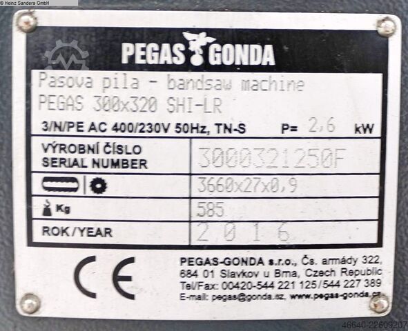 Bandsäge PEGAS 300 x 320 SHI-LR