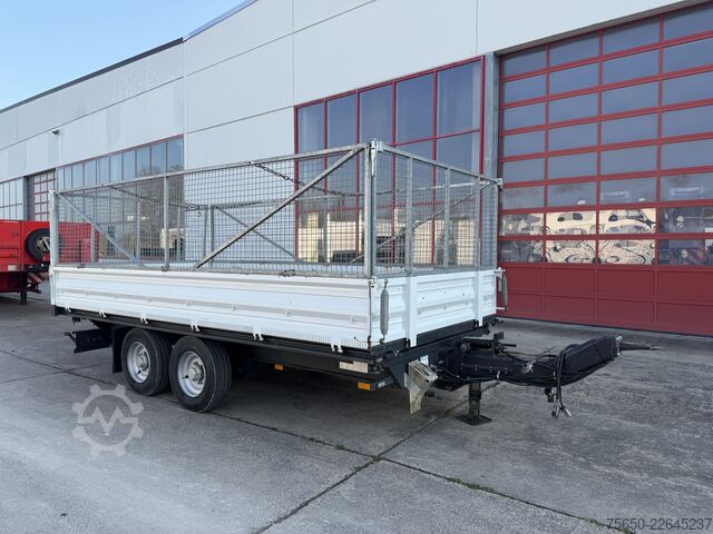 Three-way tipper trailer  TK  Tandemkipper- Tieflader, Gitteraufsatz, Wenig Benutzt
