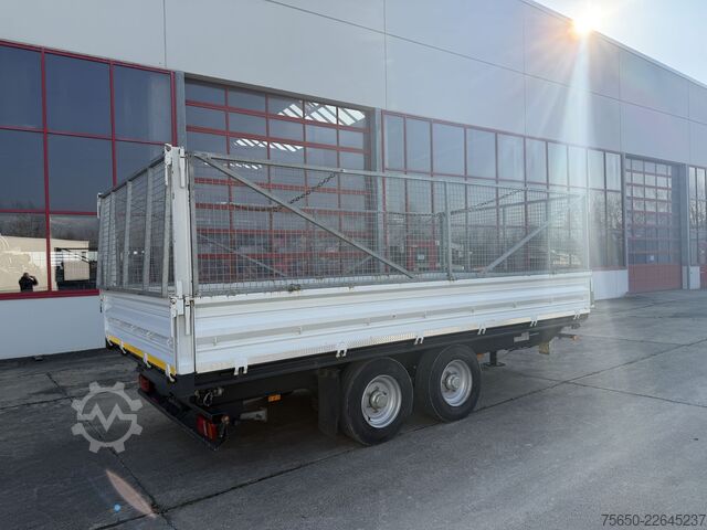 Three-way tipper trailer  TK  Tandemkipper- Tieflader, Gitteraufsatz, Wenig Benutzt