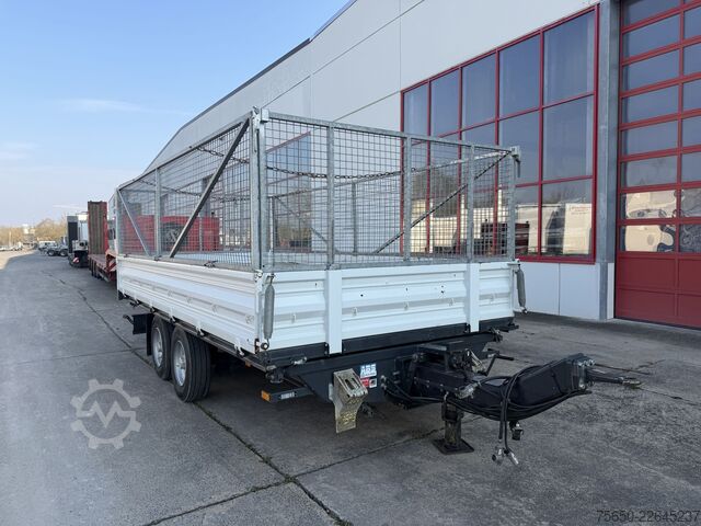 Three-way tipper trailer  TK  Tandemkipper- Tieflader, Gitteraufsatz, Wenig Benutzt