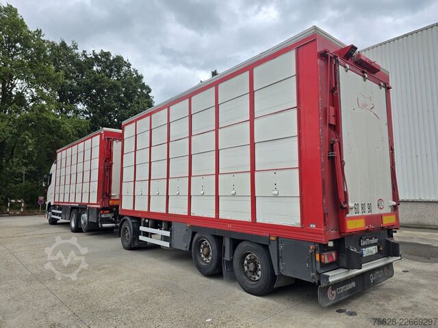 Viehtransporter LKW VOLVO FH500 / Retarder / Guitton 3Stock +Anhänger Leci