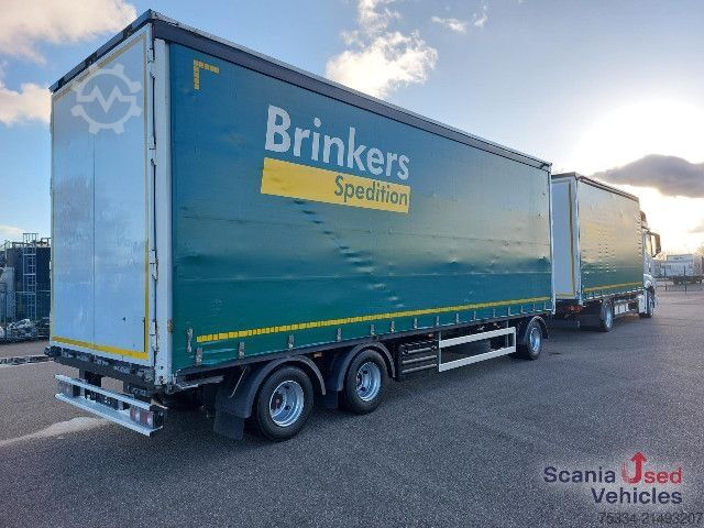 Flatbed truck with tarp Mercedes-Benz 1845L Plane/Edscha NUR KOMPLETT m. ANH.!!!