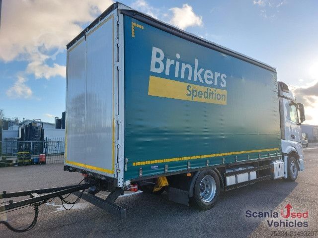 Flatbed truck with tarp Mercedes-Benz 1845L Plane/Edscha NUR KOMPLETT m. ANH.!!!