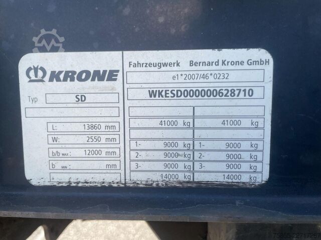 Plattformanhänger Krone N/A Platform / Rongen / Potholes / Discbrakes /...