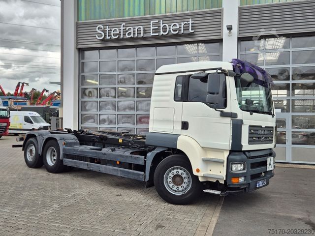 Roll-off tipper truck MAN TGA 26.440 6x2-2 BL Meiller RK 20.70 Bett