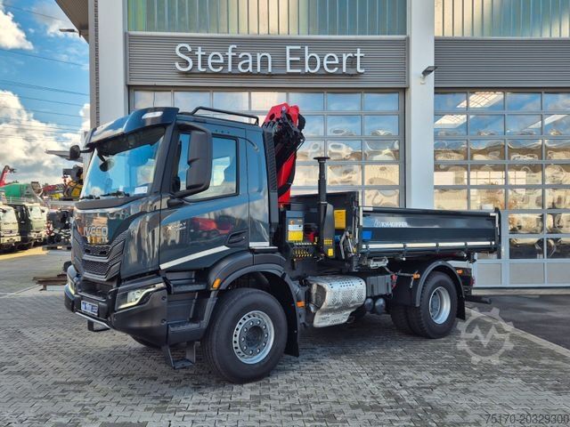 Tipper truck IVECO AD200X46/P HR OFF Palfinger PK 12.501 Funk AHK