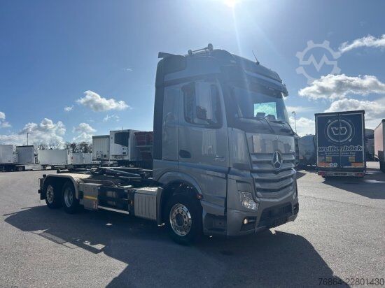 Kipper LKW MERCEDES-BENZ ACTROS 2551 L 6X2 LENK-LIFTACHSE, HIAB-LIFT 2019, E6, RETARDER, CB-FUNK