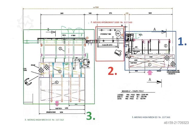 Hobel- und Kehlautomat WEINIG HYDROMAT 1000 + MECHANISATION