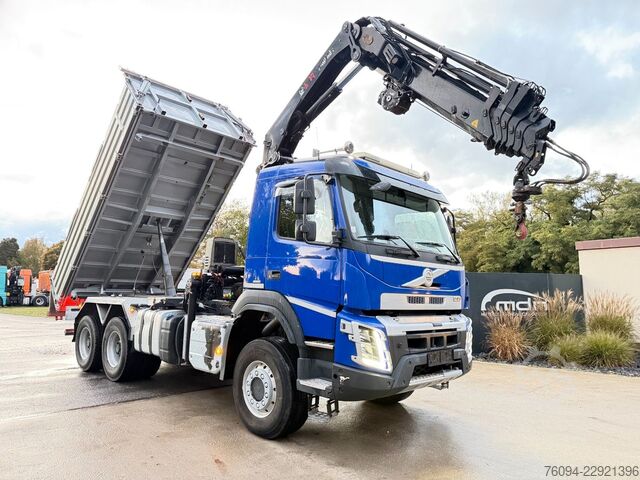 Truck mounted crane VOLVO FMX 420 6x6 Kipper KRAN 21m WINDE FUNK Bordmatik