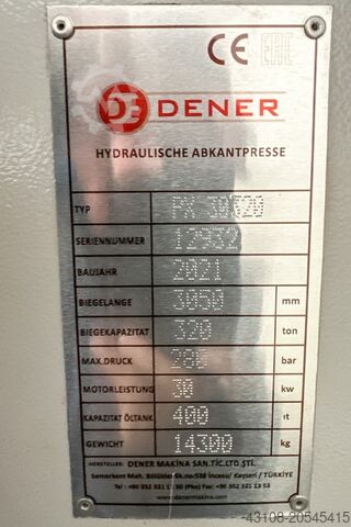 Abkantpresse DENER PX 30320