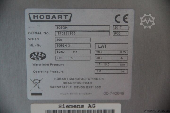 Trockendampfgarer / Schnelldampfgarer Hobart 305GH