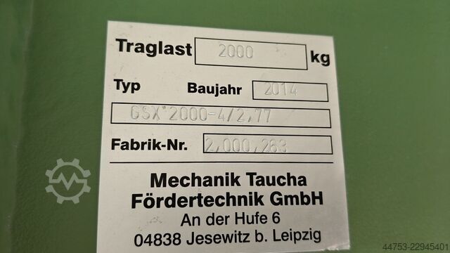 Säulenschwenkkran 2 t - Ausladung 3 m Taucha GSX 2000 - 4/2,7/1