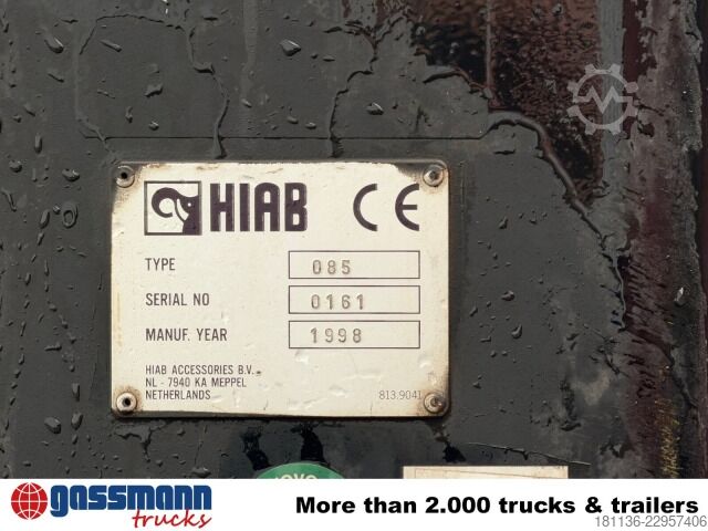 Truck mounted crane HIAB 085-3, absattelbar