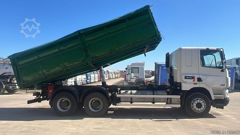 3-way tipper DAF CF 85.380 (EURO 4 / LAMES / GRAND PONT / STEEL ...