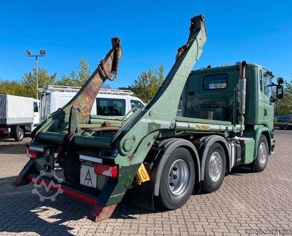 Skip truck SCANIA G 490 LB/ 6x2.4/ Palfinger/ Funk/ AC/ Standhzg.