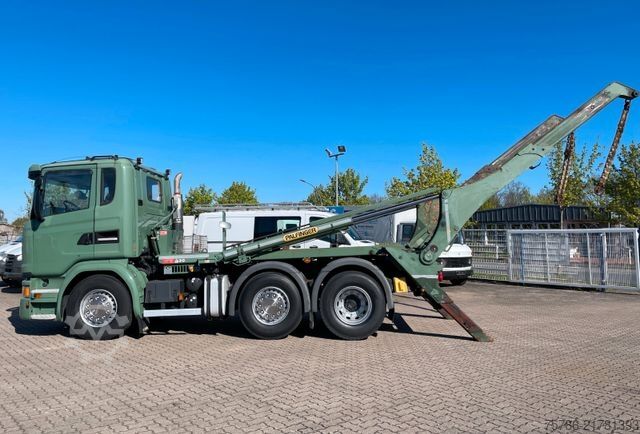 Skip truck SCANIA G 490 LB/ 6x2.4/ Palfinger/ Funk/ AC/ Standhzg.