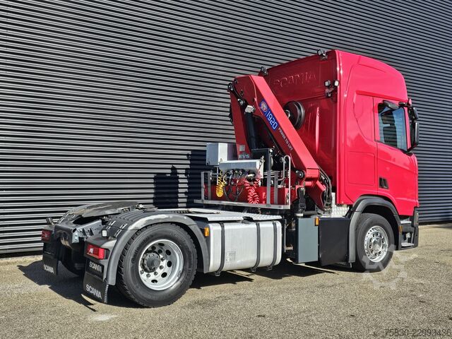 Scania R500 with HMF 19 tm crane / retarder Scania Scania R500 HMF 19 tm CRANE / KRAN / RETARDER
