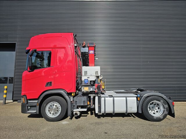 Scania R500 with HMF 19 tm crane / retarder Scania Scania R500 HMF 19 tm CRANE / KRAN / RETARDER