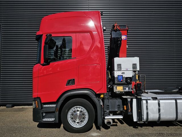 Scania R500 with HMF 19 tm crane / retarder Scania Scania R500 HMF 19 tm CRANE / KRAN / RETARDER