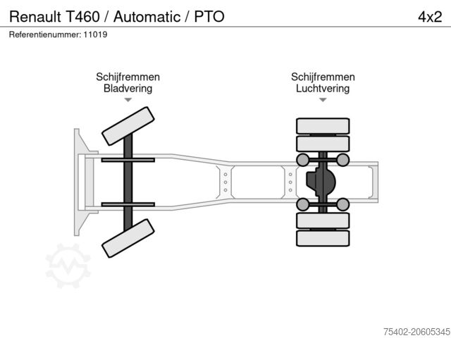 Standard tractor Renault T460 / Automatic / PTO