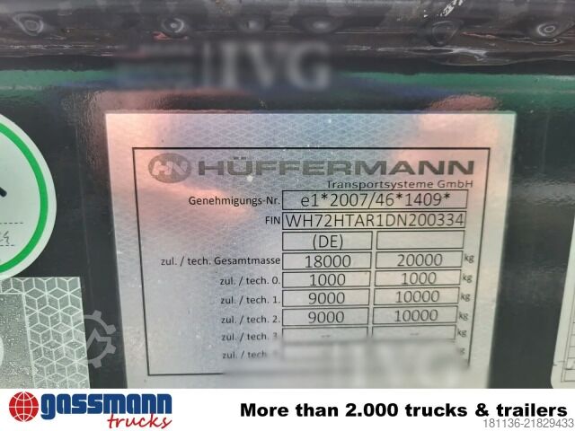Roll off trailer Hüffermann HTAR 18.70 LS
