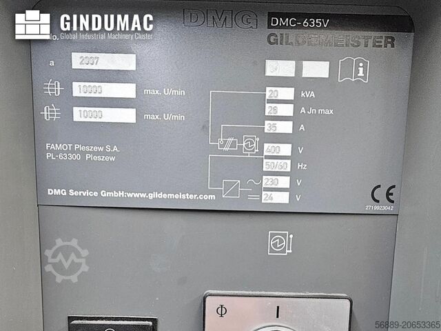 Vertical Machining Centre DMG DECKEL MAHO DMC 635V