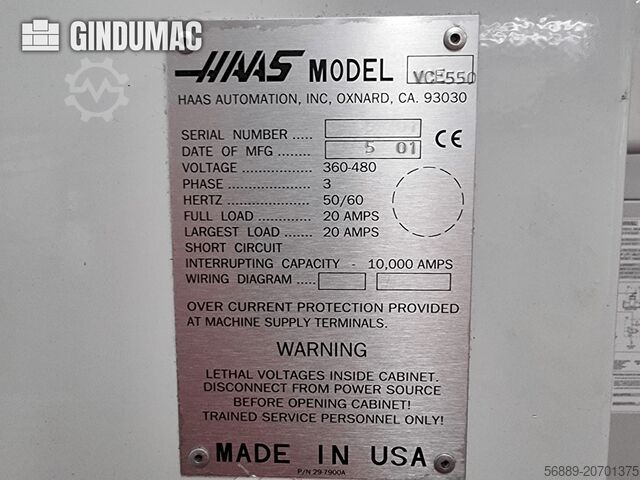 HAAS VCE 550 HAAS VCE 550