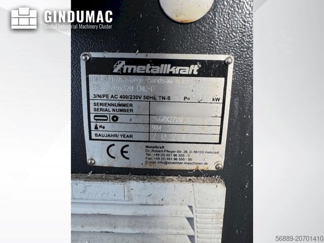 Metall-Bandsäge Metallkraft BMBS 300X320