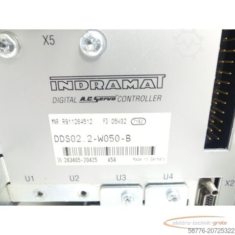 Component Indramat DDS02.2-W050-B Controller SN: 263405-20425