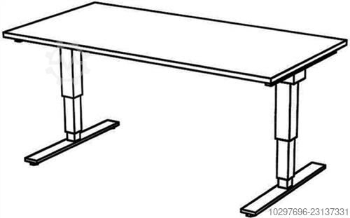 Schreibtisch Teda H635-1285xB1600xT800mm - 1 ST  