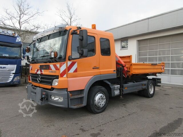 Kipper LKW mercedes-benz 1218 Atego 3-S-Ki, Kran,Greifersteuerung,Doka