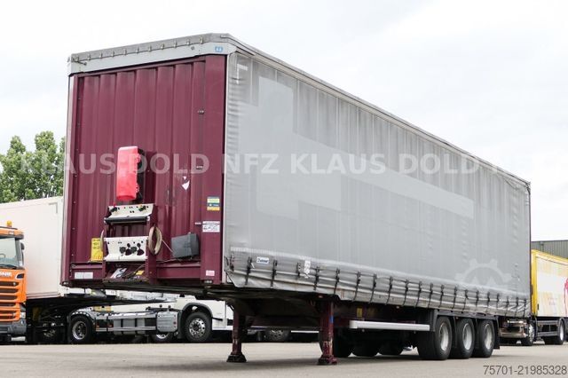 Open semitrailer with tarp KRONE SD Pritsche Plane XL MegaLiner Edscha Bordwände