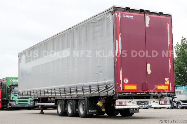 Open semitrailer with tarp KRONE SD Pritsche Plane XL MegaLiner Edscha Bordwände