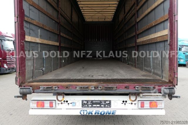 Open semitrailer with tarp KRONE SD Pritsche Plane XL MegaLiner Edscha Bordwände