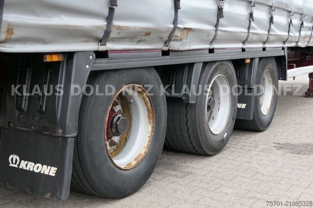 Open semitrailer with tarp KRONE SD Pritsche Plane XL MegaLiner Edscha Bordwände